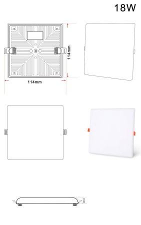 Встраиваемый светодиодный светильник Zortes CLOUD ZRS.57794.18