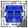 Розетка акустическая встраиваемая Voltum S70 4-местная, (шелк) VLS060304