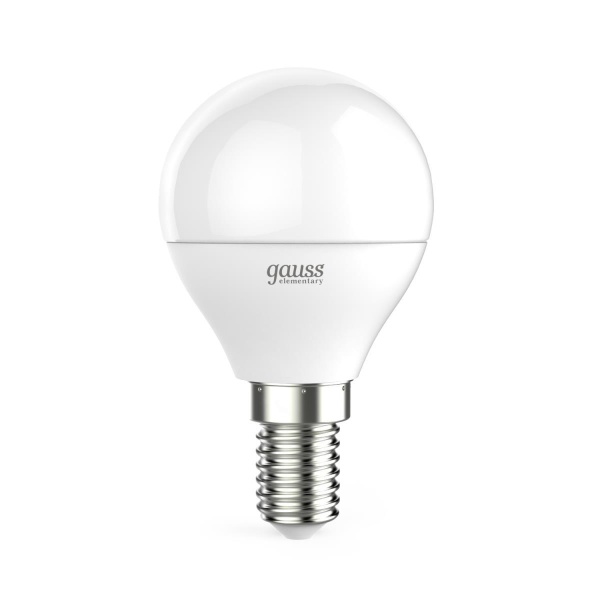 Лампа светодиодная Gauss E14 6W 4100K матовая 53126