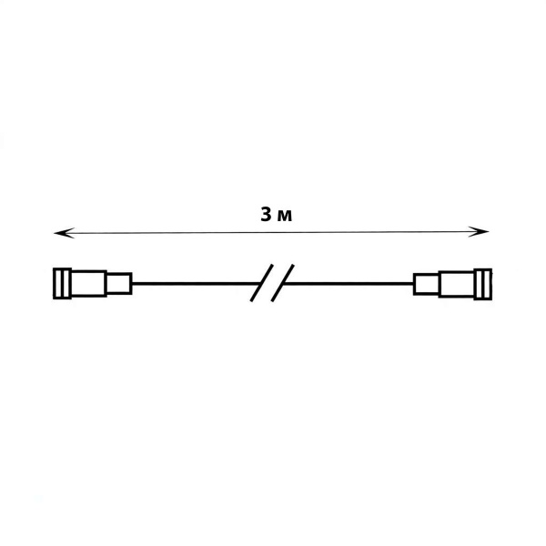 Удлинитель для гирлянд Uniel UCX-F90 E/3M/WH UL-00013224