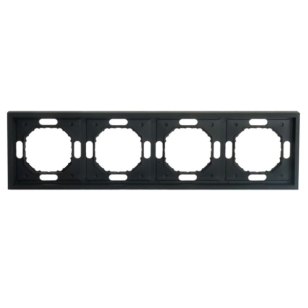 Рамка 4-постовая Stekker Эмили черный уголь PFR00-5004-05 49861