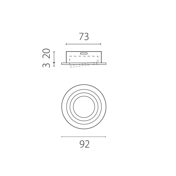 Светильник встраиваемый MR16/GU10 max 1x12Вт Singo Base Lightstar 011610