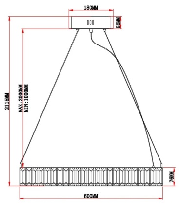 Подвесной светодионый светильник Moderli Asti V10733-PL