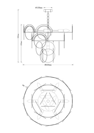 Подвесная люстра Moderli Komo V7082-10P