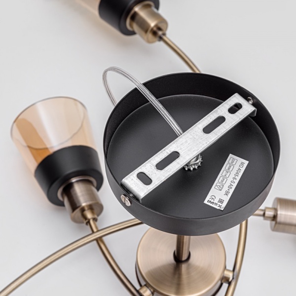 Потолочная люстра IMEX MD.4045-6-S AB+BK