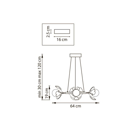 Люстра подвесная Ceramo BW Lightstar 799067