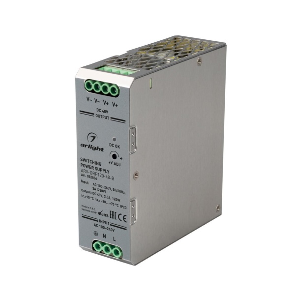 Блок питания ARV-DRP120-48-B (48V, 2.5A, 120W) Arlight 052806