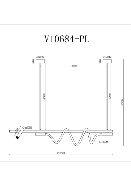 Подвесной светодиодный светильник Moderli True V10684-PL