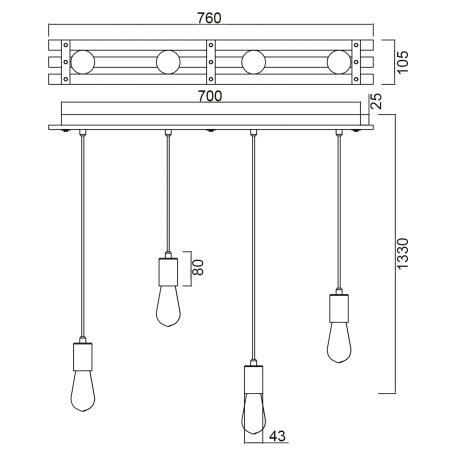 Подвесной светильник Vele Luce Tendenza VL6492P14