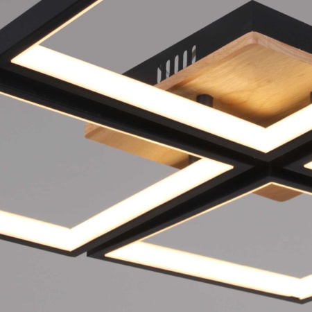 Потолочный светильник Reluce 78560-0.3-04 BK+WOOD