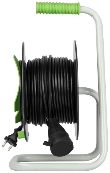 Удлинитель силовой ЭРА GREEN LINE GAZ-2x1-30m Greenline на катушке пластик 1 розетка без заземления 30м ПВС 2x1мм2 Б0065099