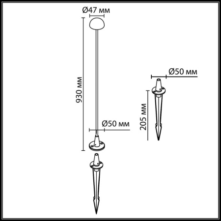 Уличный светильник Odeon Light Nature 7122/4GLB