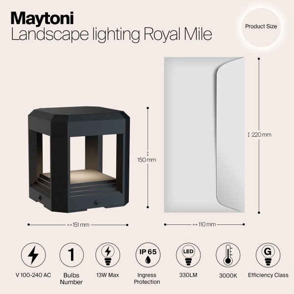 Ландшафтный светодиодный светильник Maytoni Royal Mile O019FL-L13GR3K
