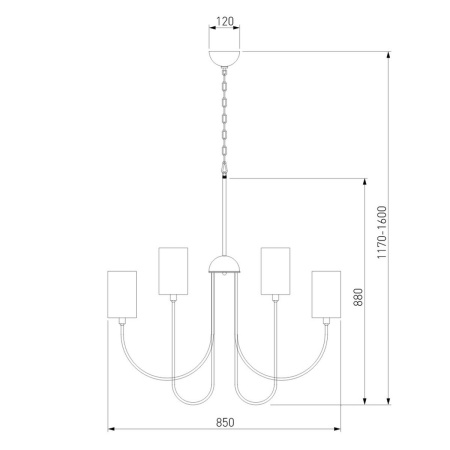 Подвесная люстра Eurosvet Abbey 60164/10 никель Smart