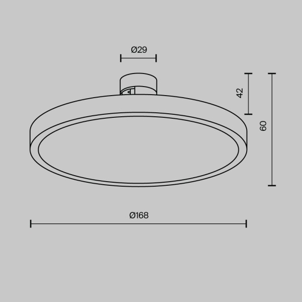 Трековый светодиодный светильник Maytoni Technical Flarity Plato TR153-1-10W3K-BS