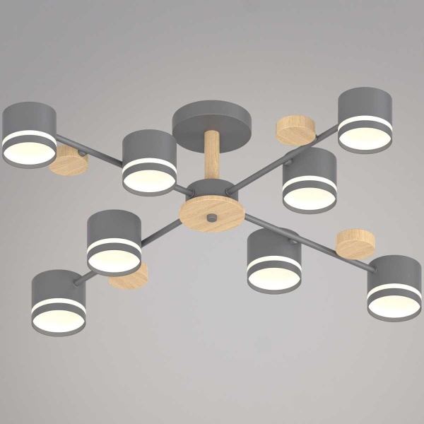 Люстра Reluce 68730-0.3-08 GX53 GREY+WOOD