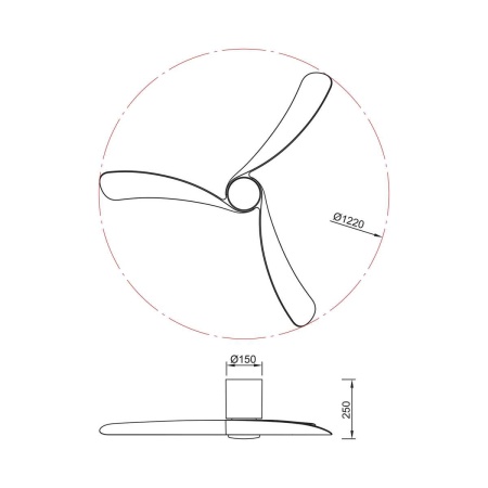 Люстра-вентилятор Mantra NEMO M 9048