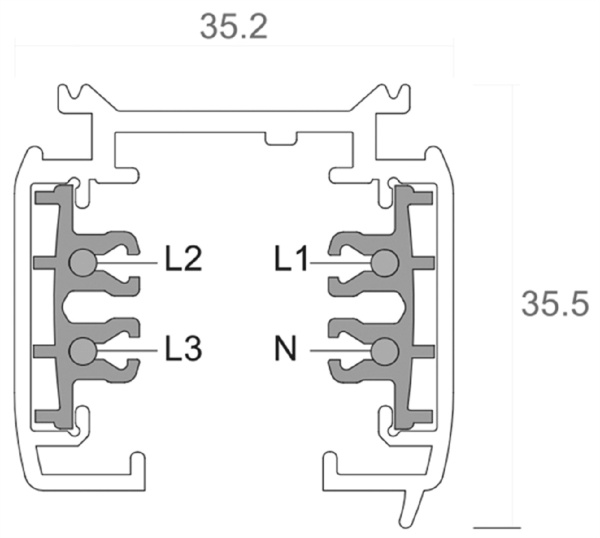 Шинопровод трехфазный Deko-Light D Line 3 м 710008