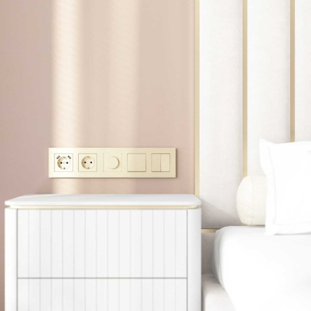 Выключатель одноклавишный проходной Werkel шампань W1112011 4690389157103