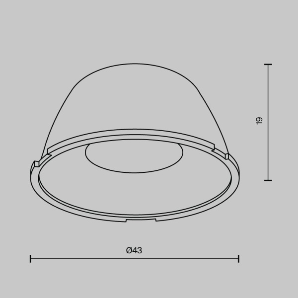 Линза Maytoni для Alfa LED 36° LensD43-36
