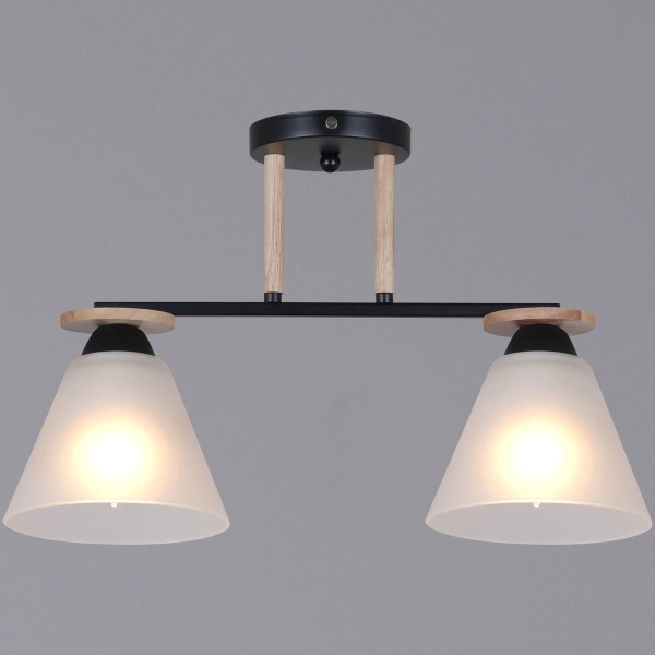 Потолочная люстра Reluce 11630-0.3-02 BK+WOOD