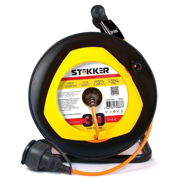 Удлинитель Stekker Standart 1гн 30м с/з STD02-11-30 39635