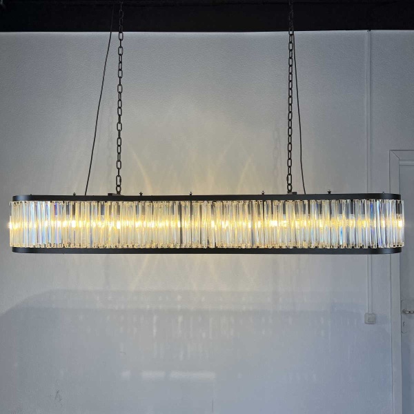 Подвесная люстра Imperium Loft Rh 1920S Odeon Clear Glass Black 180 248522-22