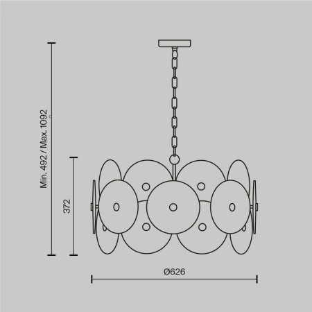 Подвесная люстра Maytoni Aster MOD007PL-08G