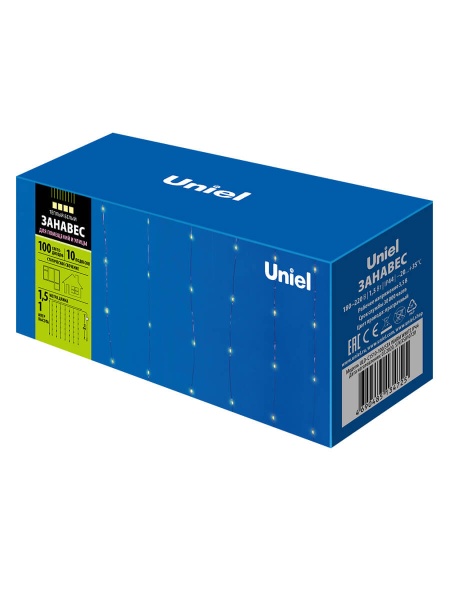 Светодиодная гирлянда Uniel занавес 220V теплый белый ULD-C1510-100/STA Warm White IP44 UL-00007249