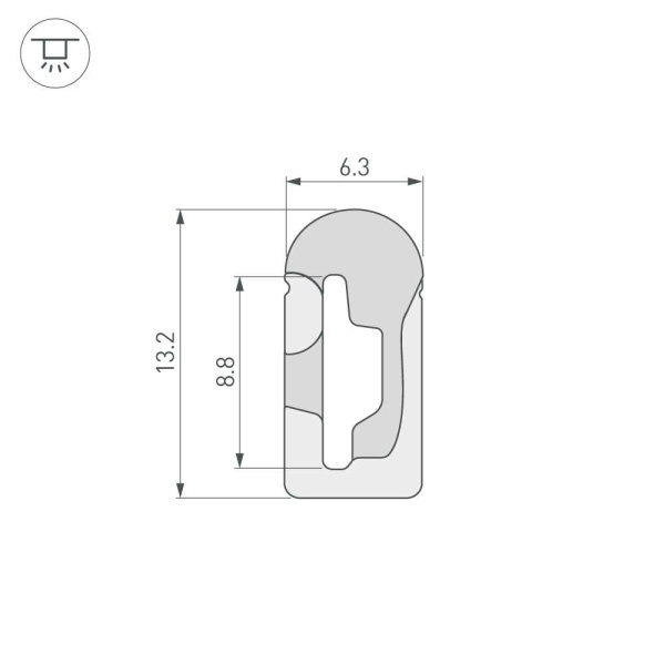 Профиль Arlight WPH-Flex-0613-Side-S8-5m White 040265