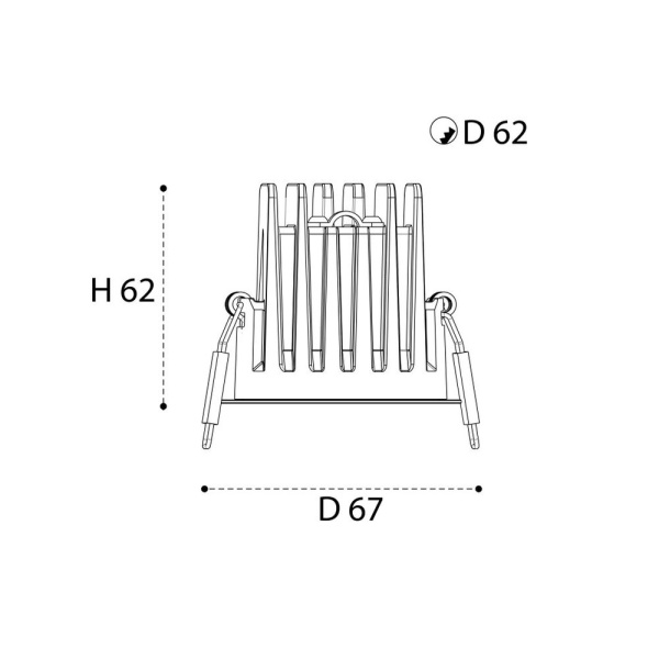 Встраиваемый светильник Italline IT08-8040 white 3000K
