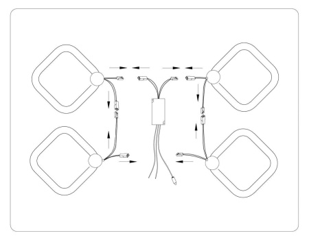 Потолочная светодиодная люстра Ambrella light Acrylica Original FA3819