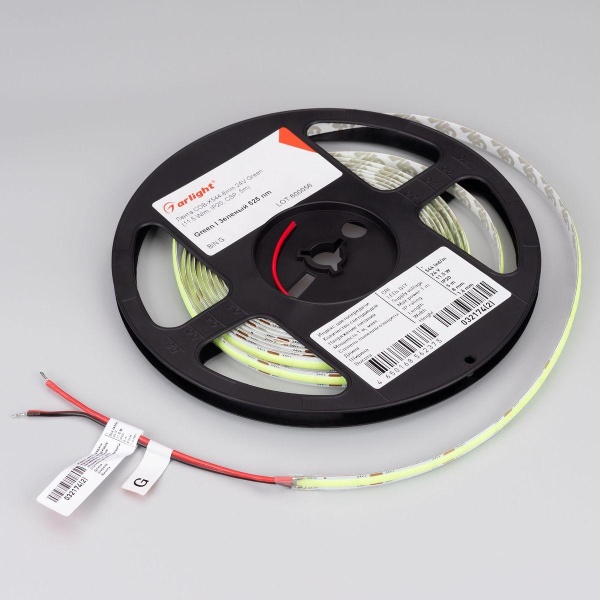 Светодиодная лента Arlight 11,5W/m 544Led/m CSP зеленый 5M COB-X544-8mm 24V Green 032174(2)