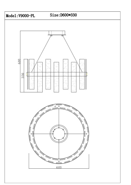 Подвесной светодиодный светильник Moderli Lima V9000-PL