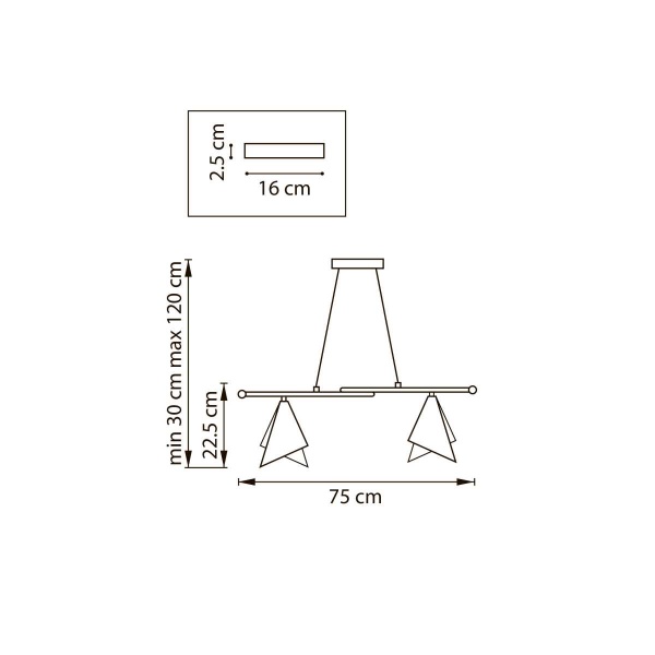 Люстра подвесная Cone GW Lightstar 757046