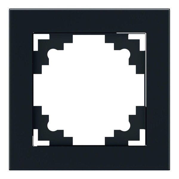 Рамка 1-постовая Stekker Катрин черный GFR00-7001-05 39518
