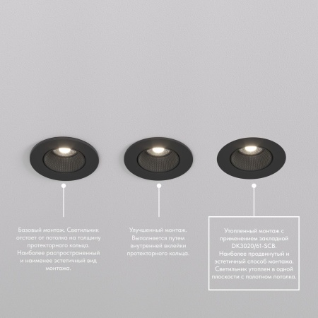 Встраиваемый светильник Denkirs Rodvig DK3061-BK