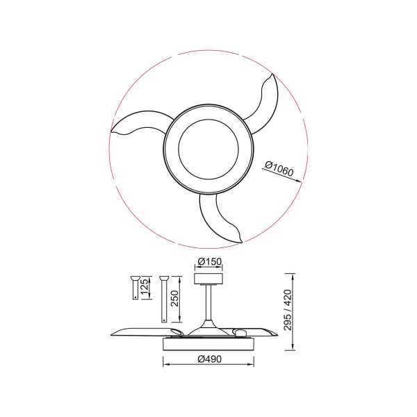 Люстра-вентилятор Mantra NISEKO FAN M 9091