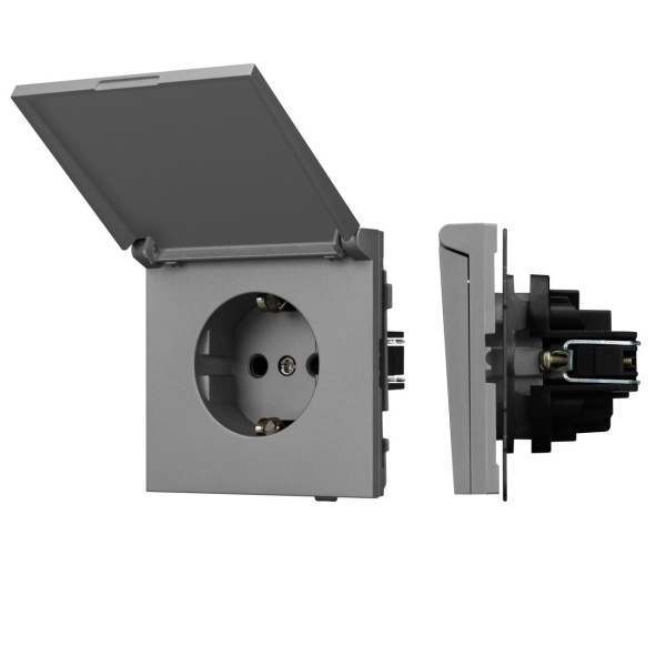 Механизм розетки влагозащищённый SCT-TENDO-MCP-PL-GR (230V, 16A) Arlight 054092