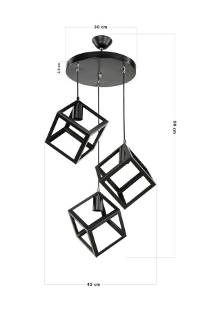 Подвесная люстра Toplight Cherilyn TL1604H-03BK