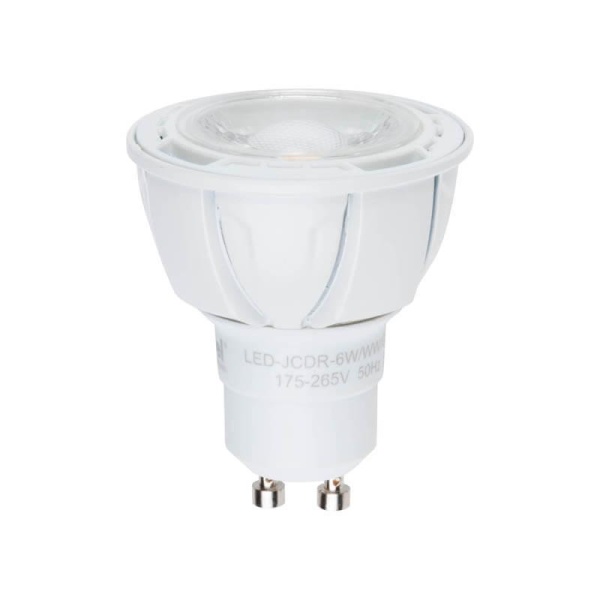 Лампа светодиодная диммируемая Uniel GU10 6W 4000K матовая LED-JCDR 6W/NW/GU10/FR/DIM PLP01WH UL-00003988
