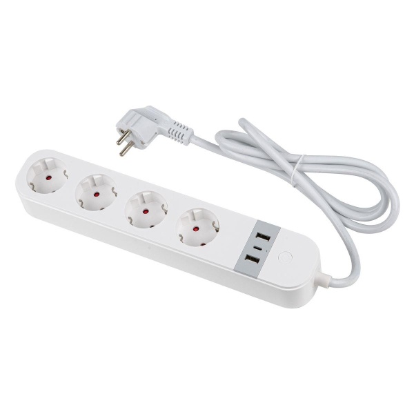 Умный сетевой фильтр Uniel P-GCL4-1,8 A201/UC/WF WHITE