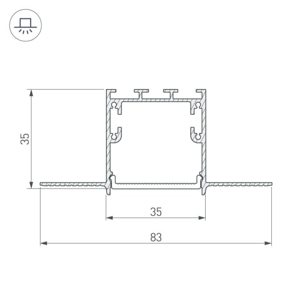 Коннектор L-образный внутренний Arlight SL-Linia32-Fantom 030095