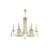 Подвесная люстра Crystal Lux Victoria SP6 Gold/Amber