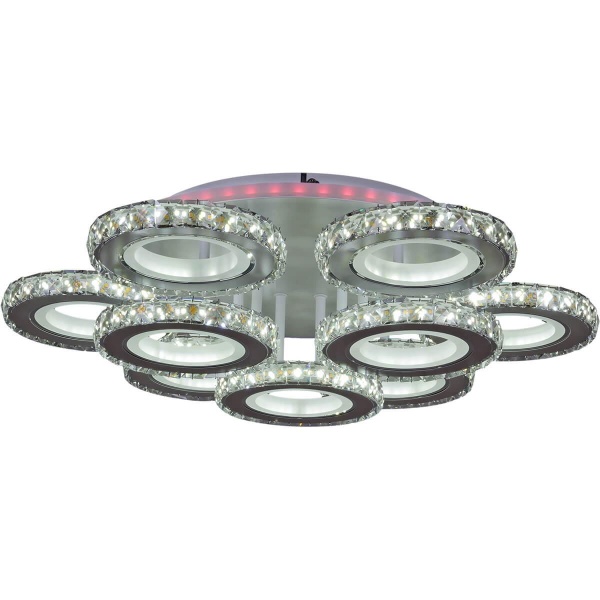 Потолочная светодиодная люстра Reluce 03900-0.3-6+3A WH+CR (RGB)