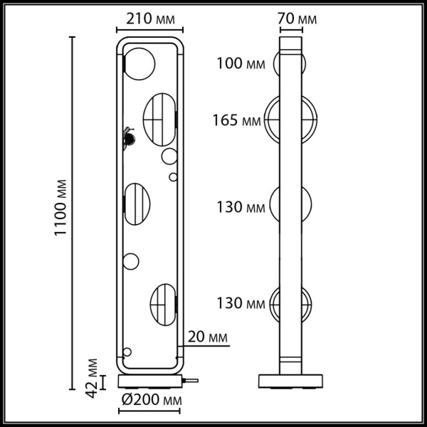 Ландшафтный светильник ODEON LIGHT NATURE 5434/4FB