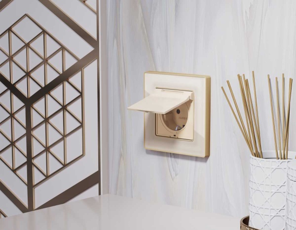 Лицевая панель розетки AMBRELLA VOLT AP3280