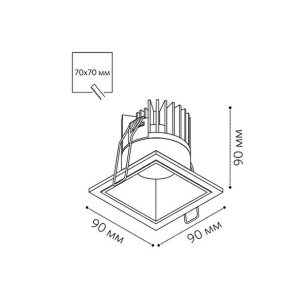 Встраиваемый светильник Italline IT06-6020 black 3000K + IT06-6021 black