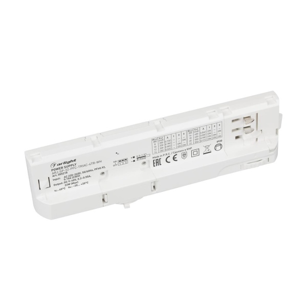Блок питания для трековых систем ARJ-SP-22-PFC-TRIAC-4TR-WH (22W, 9-40V, 0.2-0.55A) Arlight 055218