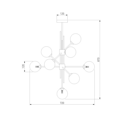 Подвесная люстра Eurosvet Volver 50383 черный Smart